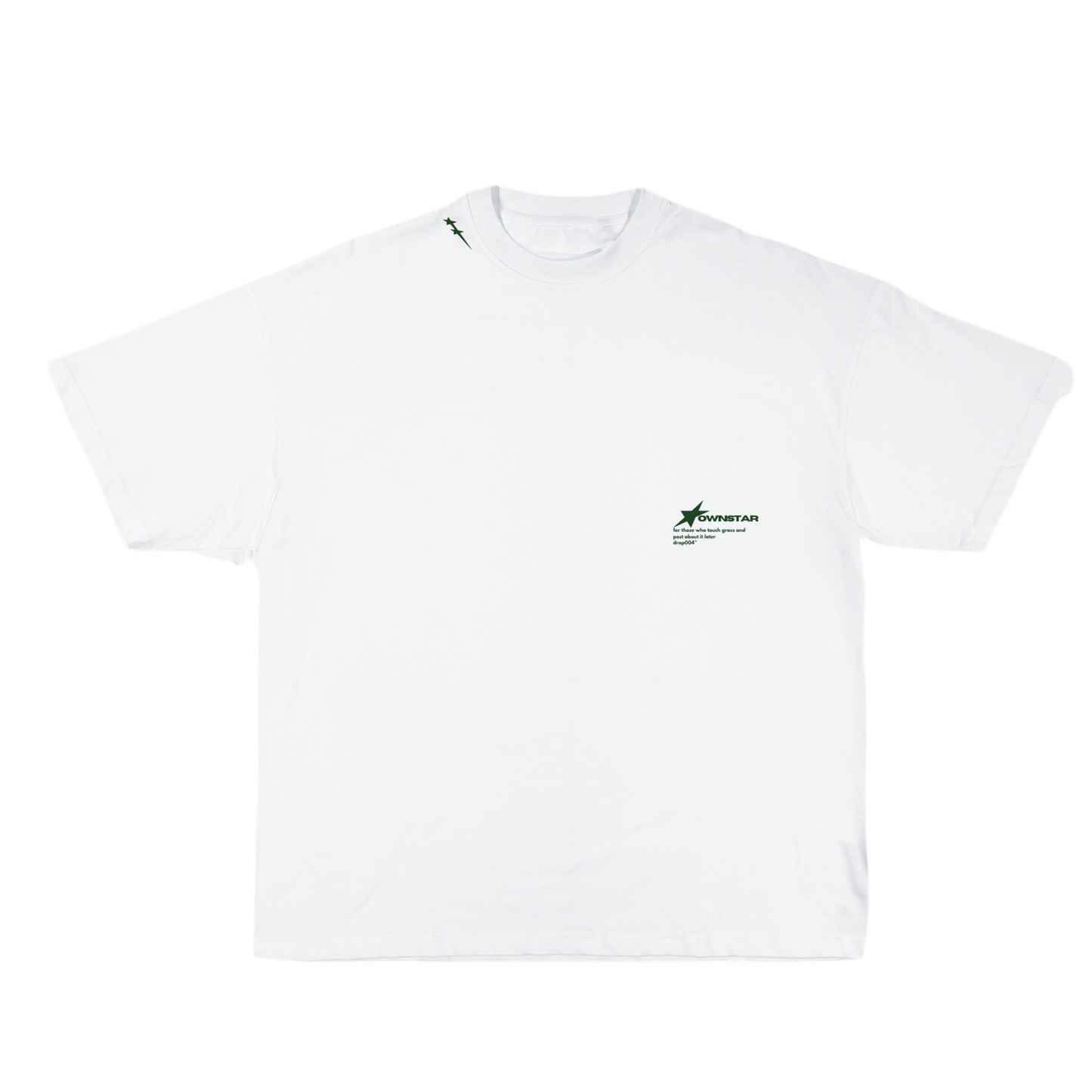 OWNSTAR NATURE shirt sweatshirt in white heavyweight 300 GSM cotton