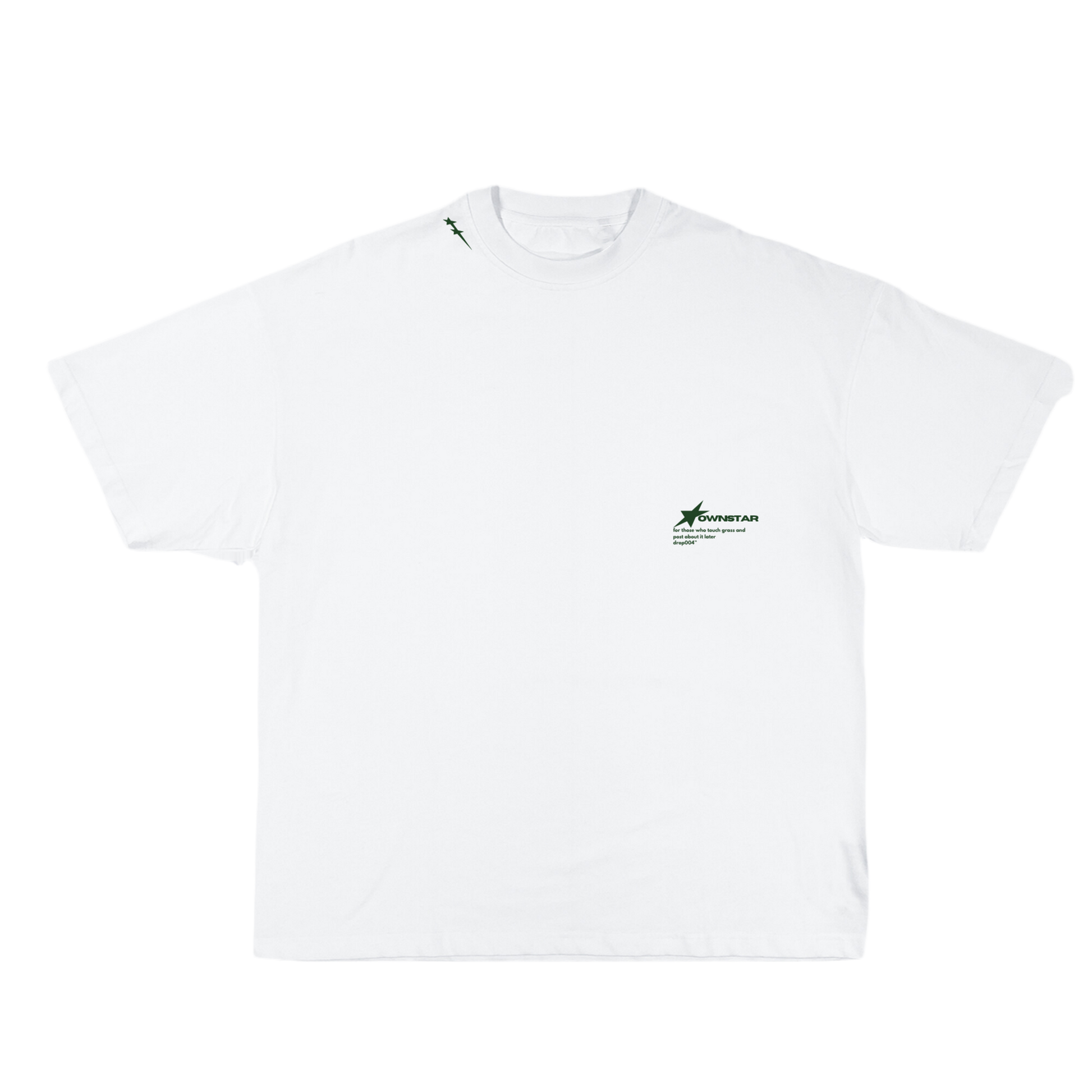 OWNSTAR NATURE shirt sweatshirt in white heavyweight 300 GSM cotton
