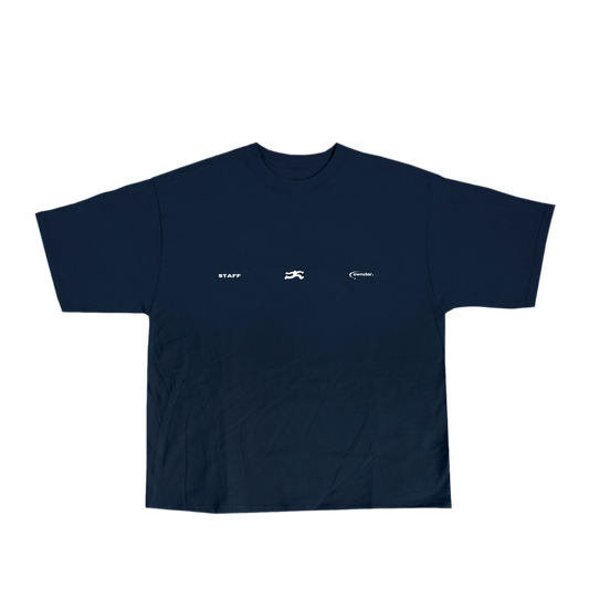 OWNSTAR STAFF MEMBER shirt sweatshirt in navy blue heavyweight 300 GSM cotton
