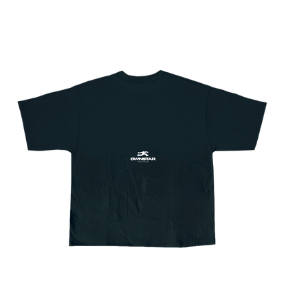 OWNSTAR STAFF MEMBER back shirt sweatshirt in navy blue heavyweight 300 GSM cotton