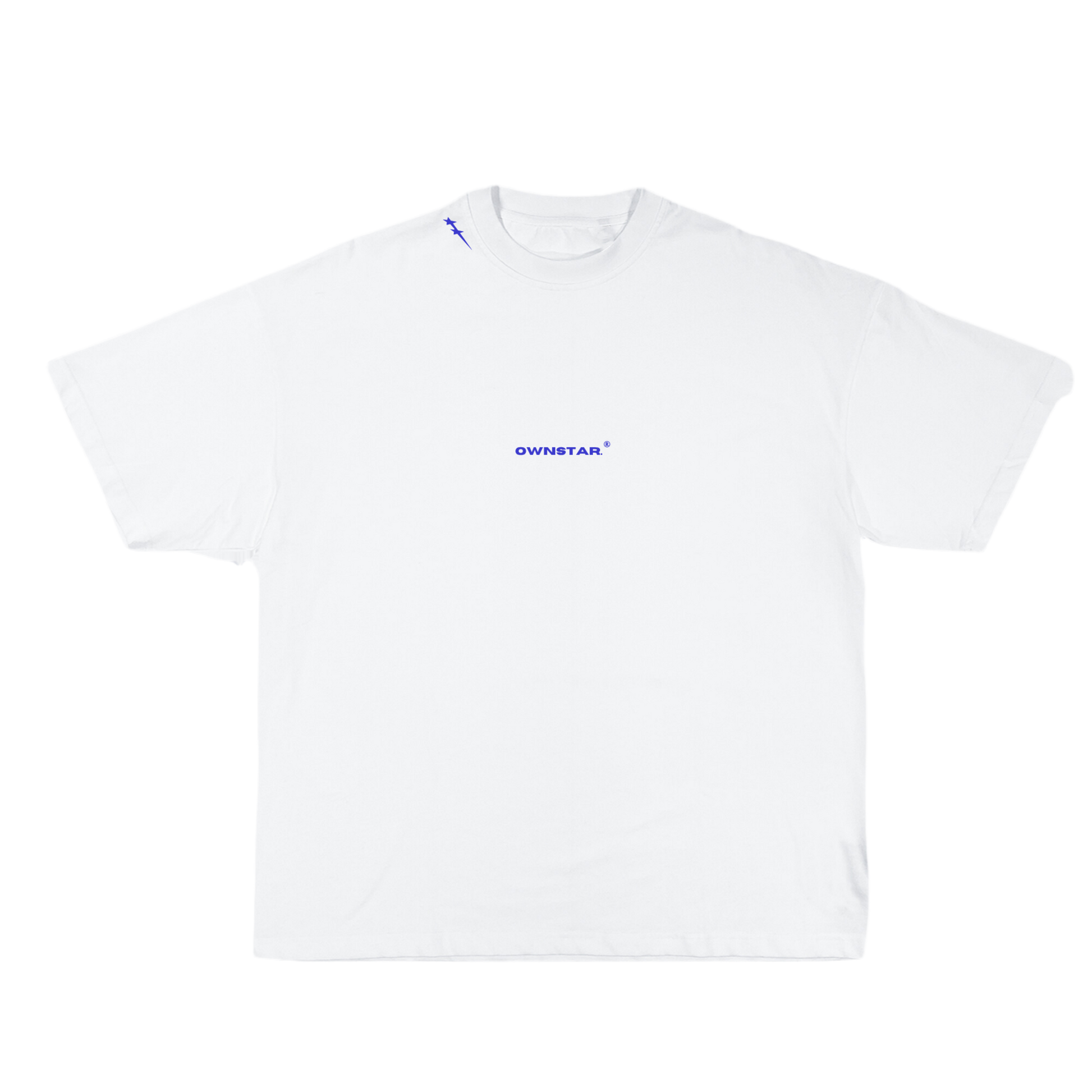 OWNSTAR PRINT YOUR PATH shirt sweatshirt in white heavyweight 300 GSM cotton