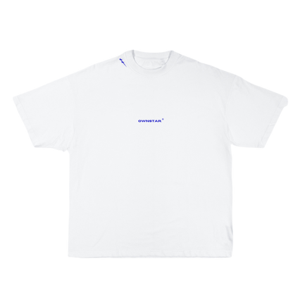 OWNSTAR PRINT YOUR PATH shirt sweatshirt in white heavyweight 300 GSM cotton