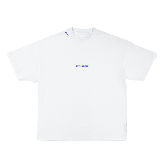 OWNSTAR PRINT YOUR PATH shirt sweatshirt in white heavyweight 300 GSM cotton